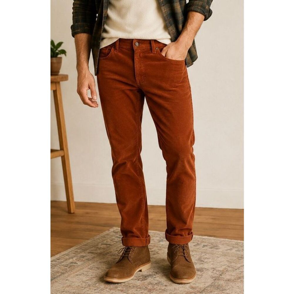 Patagonia Corduroy Pants Mens Size 30 Rust Brown Organic Cotton